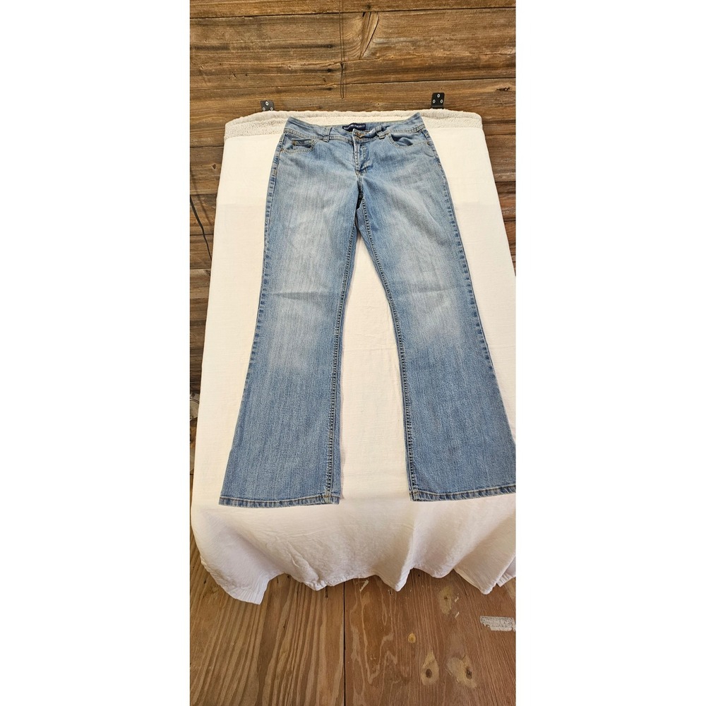 Bandolino‎ Blu Arianna Bootcut Jeans Womens 12 Light Wash Denim Double Button